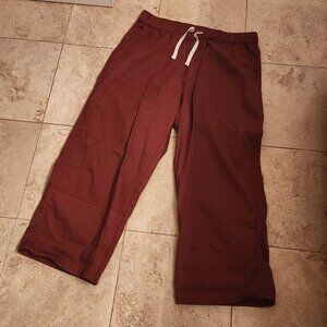 Pact Brick Red Organic Cotton Drawstring pants - Size Large